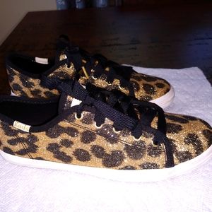Kate Spade x Keds leopard sparkle sneakers!